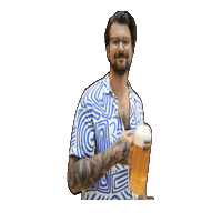 Happy Beer Sticker by German Kraft
