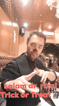 Salam Dr Rizal Trick Or Treat GIF