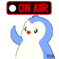 Recording On Air Sticker by Pudgy Penguins