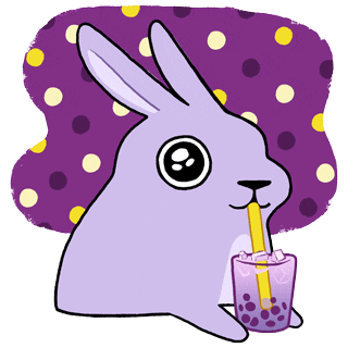 bubble tea bunny Sticker by Bare Tree Media