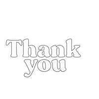 Black And White Thank You Sticker