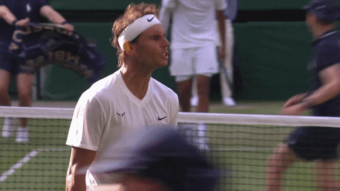 Excited Rafael Nadal GIF by Wimbledon
