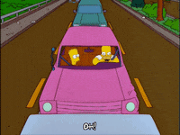 homer simpson car GIF