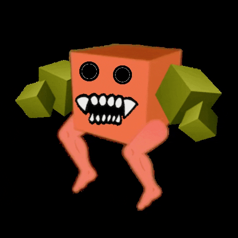 CuboidSaviour angry monster strong surreal GIF