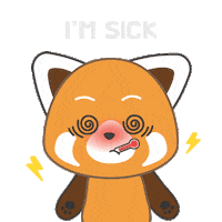 Tired Red Panda Sticker by PlayDappTown