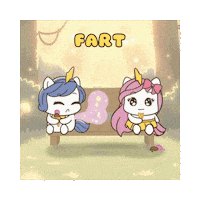 Awkward Fart Sticker by Brave Unicorn