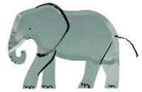 Birthday Party Elephant Sticker by Meri Meri