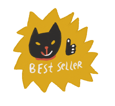 Black Cat Food Sticker by Doodleganger