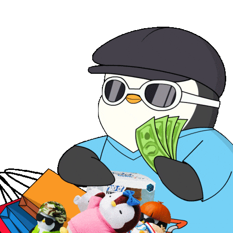 Black Friday Money Sticker by Pudgy Penguins