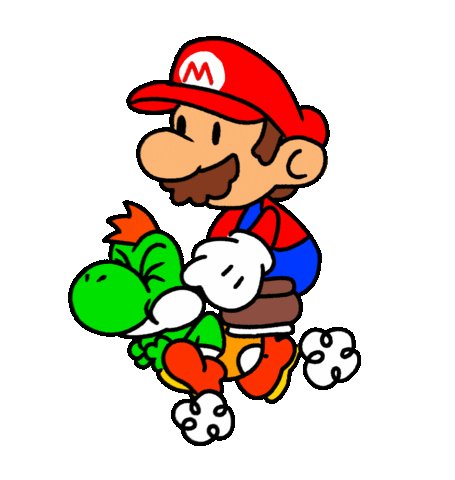 Paper Mario Running Sticker by KAT BALL