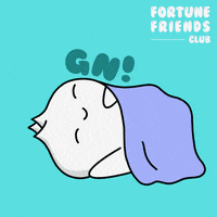 FortuneFriends_ food night sleep character GIF