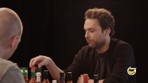 charlie day hot ones GIF by First We Feast: Hot Ones