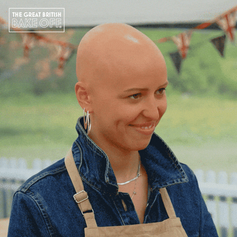 Shock Smile GIF by The Great British Bake Off