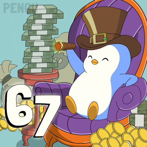 6 7 Penguin GIF by Pudgy Penguins