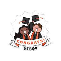 Orange Graduation Sticker by The University of Texas Rio Grande Valley