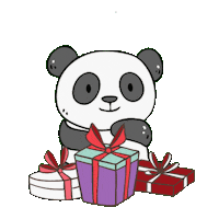 Christmas Panda Sticker by Bellabu Bear