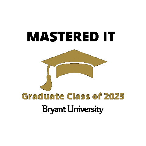 Masters Degree Graduation Sticker by Bryant Graduate Programs