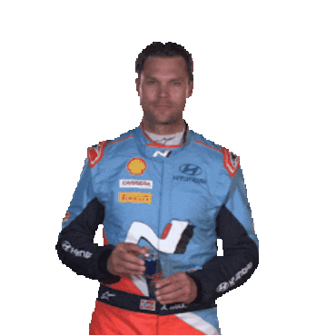 Andreas Mikkelsen Cheers Sticker by FIA World Rally Championship