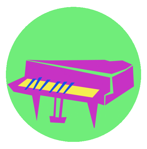 Piano Pi Sticker by hubcollage