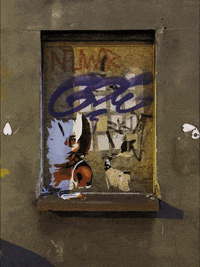 designbystars berlin graffiti portal time travel GIF