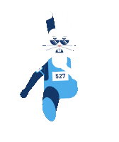hare running Sticker