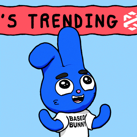 Basedbunny giphyupload happy bunny trending GIF