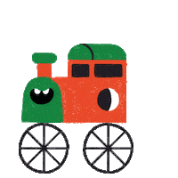 Christmas Train Sticker by Henri Campeã