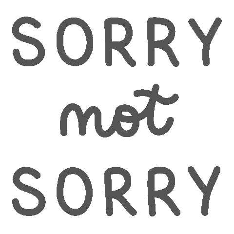 Sorry Sticker by Kat de Kavanra