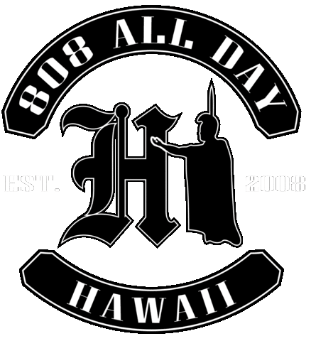 Official808ALLDAY hi hawaii maui hawaiian Sticker