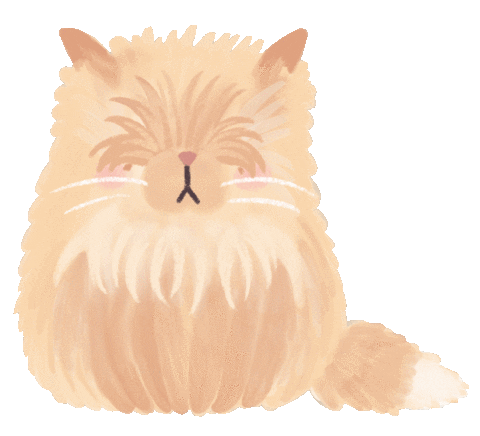 Cat Hair Sticker by TiffanyHuynhArt