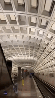 Water Pours Through Ceiling Into DC Metro Station