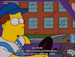 driving the simpsons GIF