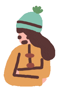 Cold Weather Girl Sticker by Sara Maese