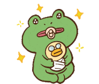 Duck Frog Sticker