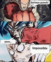 One Punch Man Goku Vs Saitama GIF