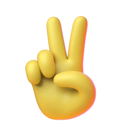 3D Peace Sticker by Emoji