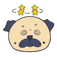 grumpydog3104 pug grumpydog Sticker