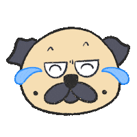 grumpydog3104 pug grumpydog Sticker