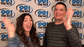 High Five Nice Job GIF by 99.1 The Mix