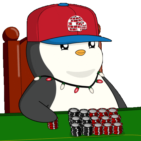 Bluffing Game Night Sticker by Pudgy Penguins