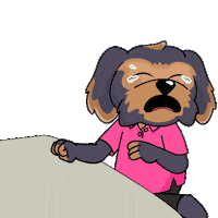 Sad Stress Sticker by BoDoggos