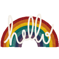 Rainbow Hello Sticker by RUD