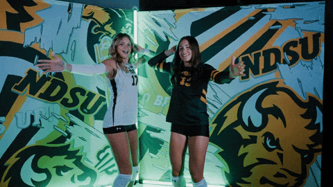 Volleyball Bison GIF by NDSU Athletics
