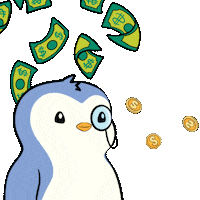pudgypenguins money penguin pudgy pudgypenguins Sticker