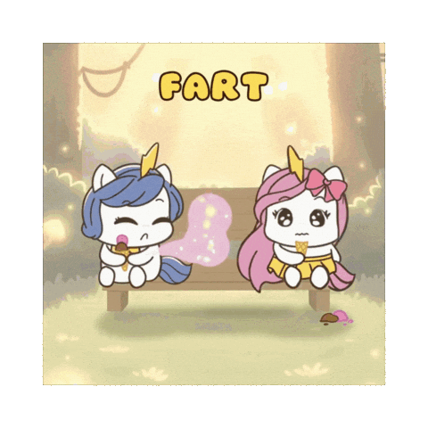Awkward Fart Sticker by Brave Unicorn