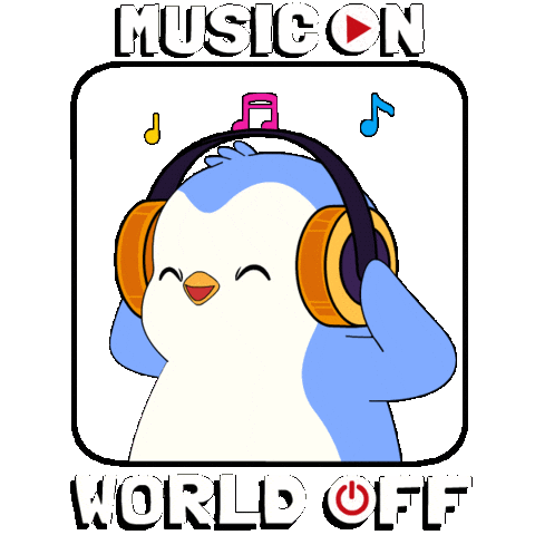 Happy Music On Sticker by Pudgy Penguins