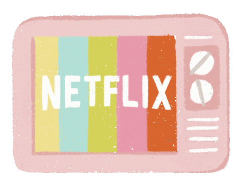 Netflix Chill Sticker by Sasa Khalisa