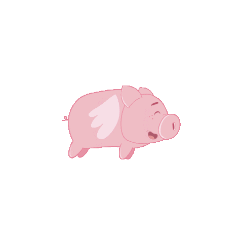 Flying Pig Sticker by PositivelyPigasus