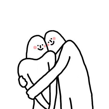uallu1 love heart friends hug Sticker