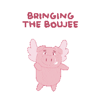 Flying Pig Sticker by PositivelyPigasus